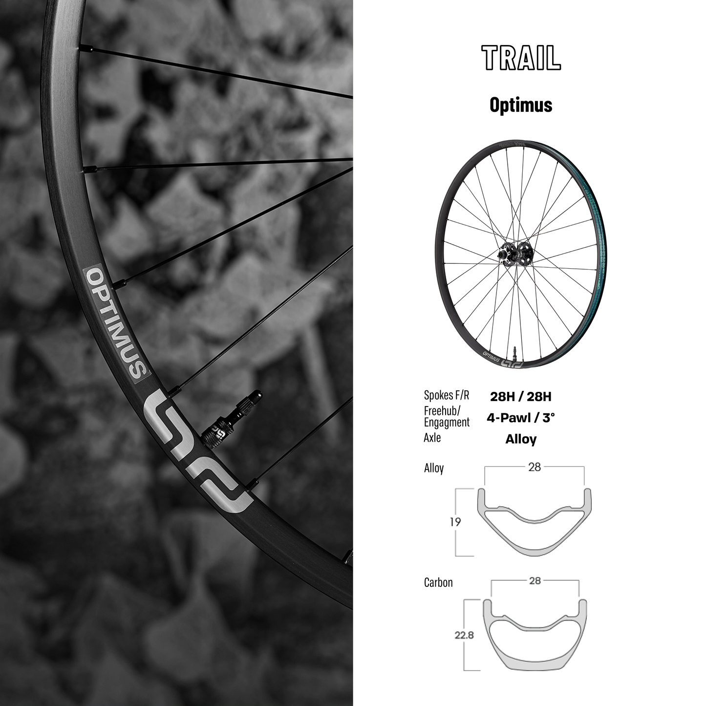 Optimus Race Carbon Trail Wheels ethirteen